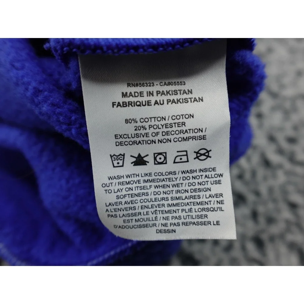 Nike‎ Sportswear Essential Cropped Hoodie Womens Large Blue CJ2034-480 Fleece